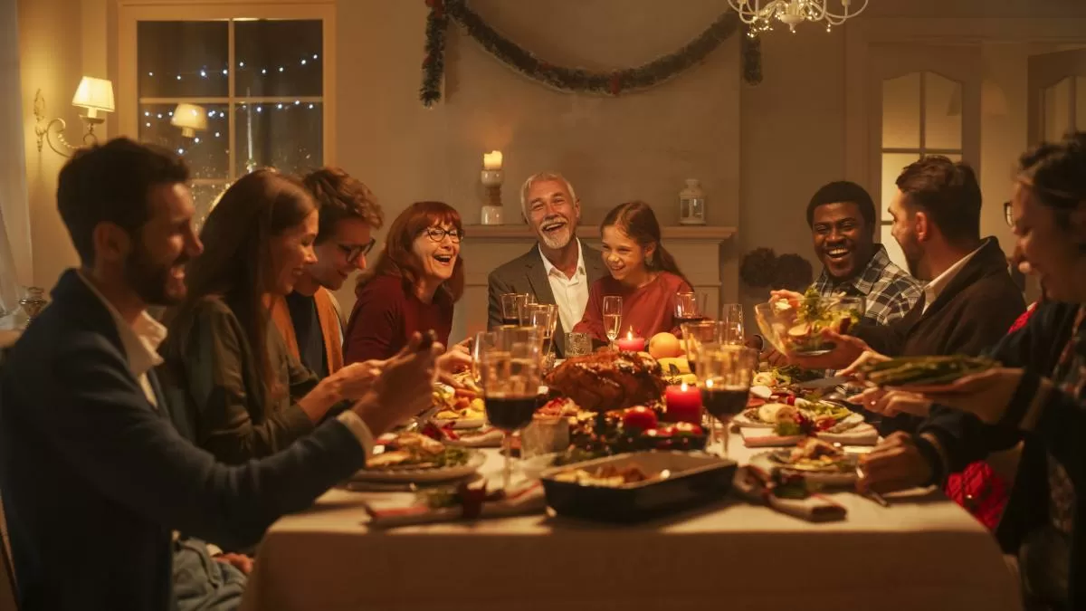 La familia en Navidad