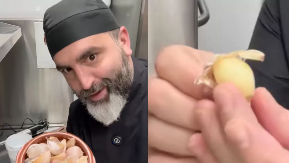 El truco inevitable de un chef para pelar los ajos: “Mételos en el micro 30 segundos”