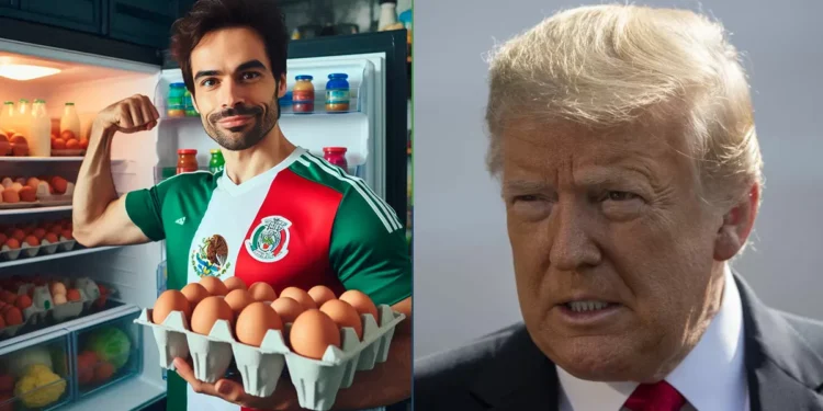 Mexicanos suben fotos de su refri sólido de huevos para burlarse de los gringos
