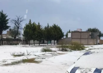 Y en Huamantla, Tlaxcala… cae tremenda granizada