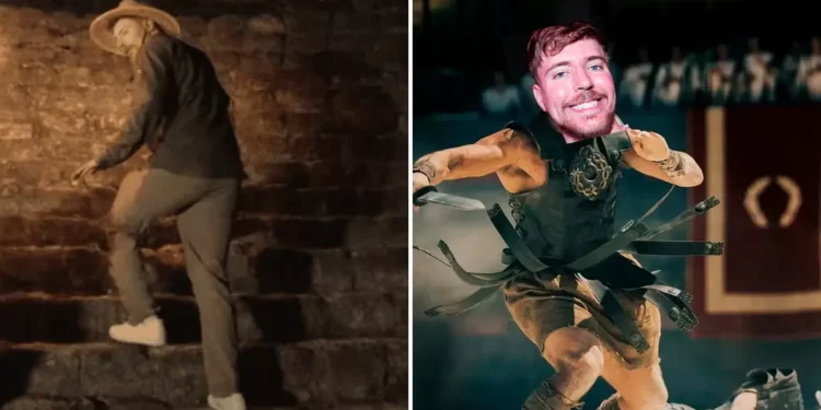 Mr. Beast publica live luchando con otro influencer desde adentro del Coliseo