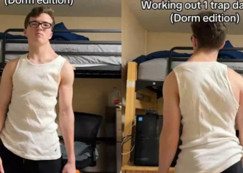 damisela entrena solo la mitad de su cuerpo y su transformación desconcierta a millones en TikTok