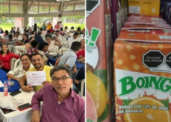 SEP celebra a los maestros con un juguito Boing y espina felicitación grupal