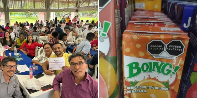 SEP celebra a los maestros con un juguito Boing y espina felicitación grupal