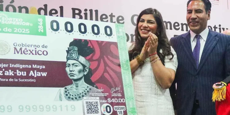 Lotería Nacional continúa con sorteo foráneo en Palenque, Chipas para rendir aporte a la Mujer Indígena Maya