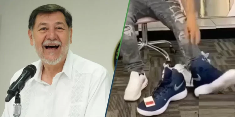 Noroña propone que remesas sean enviadas internamente de los tenis para evadir impuesto