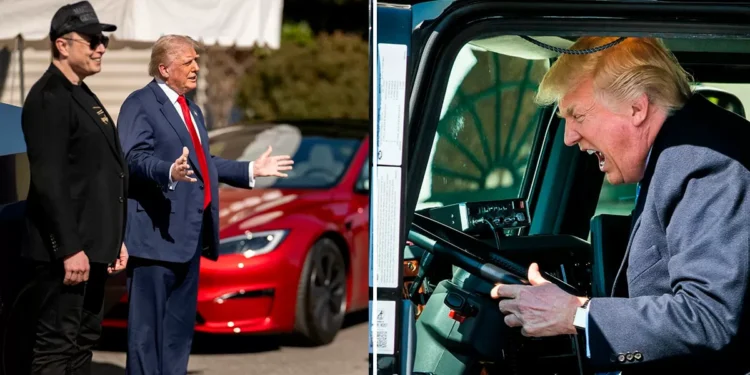 Trump lanza su propio Tesla “patriótico” que usa gasolina diésel