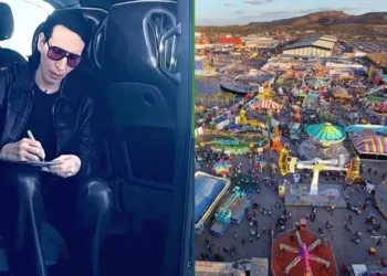 Captan a Marilyn Manson administrando lo que va a gastar en la Feria de santo Luis