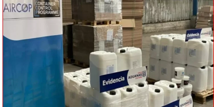 Aduana decomisó 783 kilos de precursores químicos en operante en el puerto de San Antonio