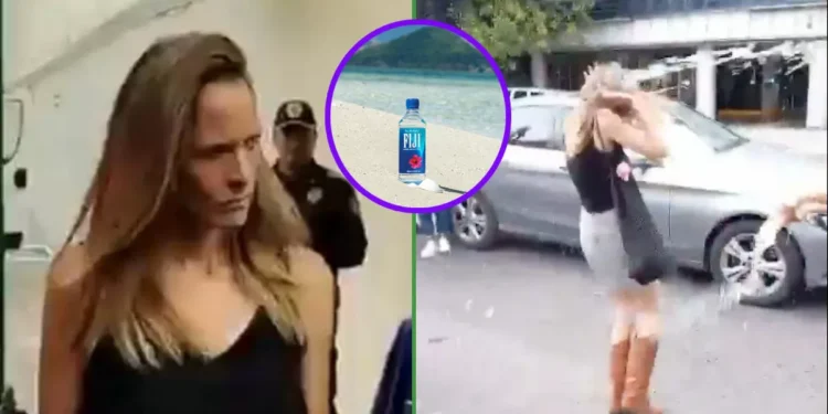 Lady Racista exige que la próxima vez que le avienten bebida, sea Evian o Fiji