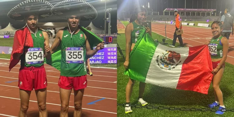 México brilla en las pistas de Asunción: cuatro medallas en pruebas de zócalo