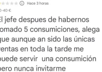 Un cliente protesta porque no le invitaron a alguna consumición en un bar y la respuesta del particular no deja apático: “El otro día fui al super, ¡y tuve que pagar la comida!”