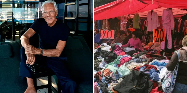 Tianguistas de luto por fallecimiento de Giorgio Armani