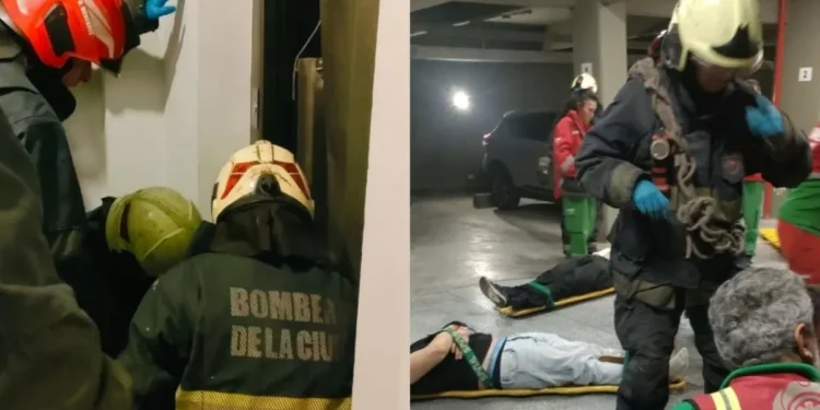 Conmoción en Las Cañitas: se desplomó un ascensor desde un séptimo apartamento y diez jóvenes quedaron atrapados
