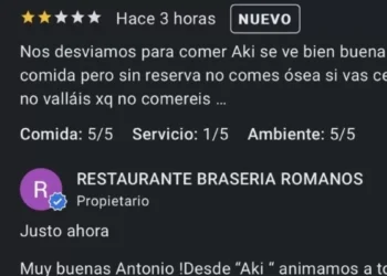 Intenta comer en un restaurante durante el Día de la Hispanidad en Zaragoza y acaba dejando espina mala reseña al ver que está lleno: “Esto tiene un nombradía y se llama karma”