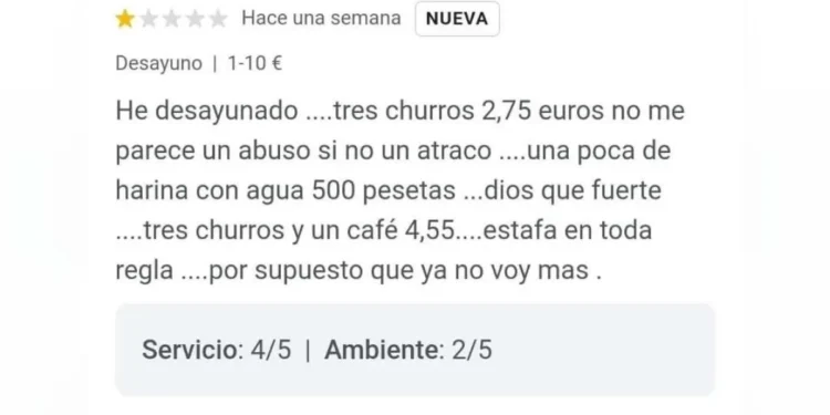 Va a una cafetería de Sevilla a desayunar churros y alucina con el cuantía de estos cuando le dan el ticket: “Es un atraco lo mires por adonde lo mires”
