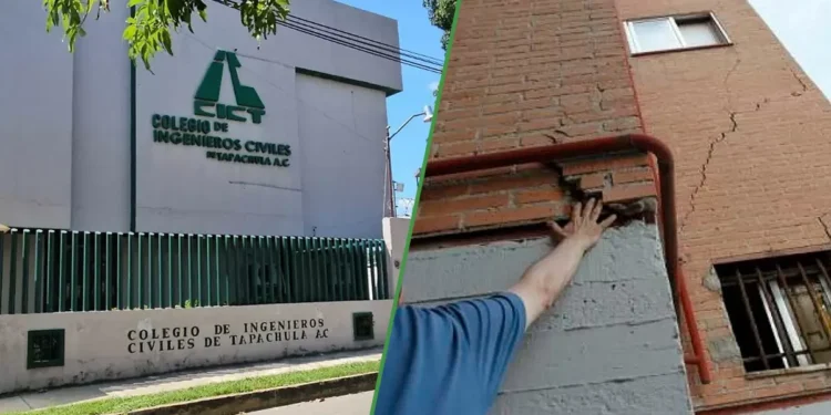 Ciudadanía reporta que están saliendo grietas en el cátedra de Ingenieros