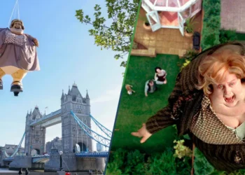 Ministerio de Magia acude de inmediato a reducir el precio inflable que volaba sobre Londres