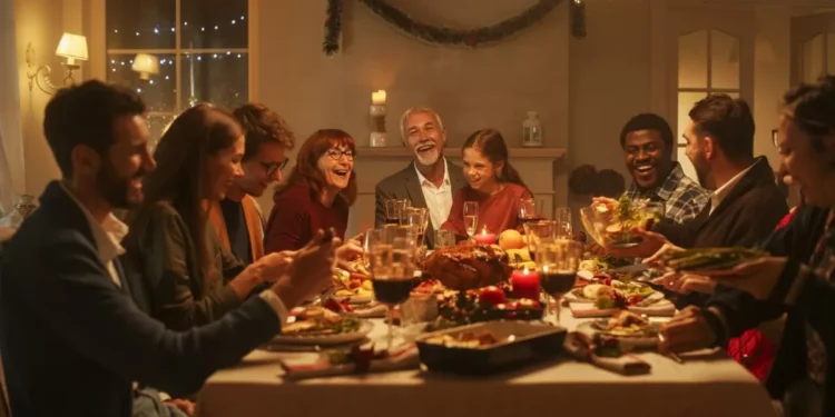 La familia en Navidad