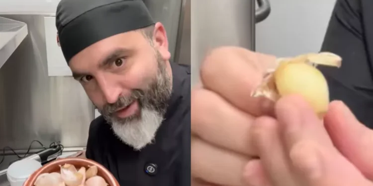 El truco inevitable de un chef para pelar los ajos: “Mételos en el micro 30 segundos”