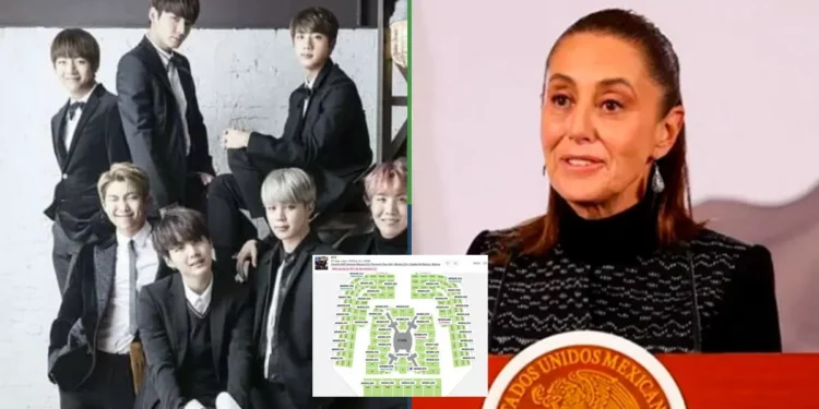 Claudia presiona con cerrar representación en Corea si BTS no da más conciertos en México